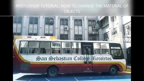 PHOTOSHOP: VIDEO TUTORIAL ON HOW TO CHANGE THE MATERIAL OF OBJECTS