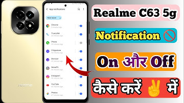 How To Trun Off Notification In Realme C63 5g // Realme C63 5g Notification Ko Off Kaise Kare