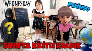 WEDNESDAY ADDAMS ve GICIK PELİNSU SINIFTA KİLİTLİ KALDI ESMA ماما جابت بيبي - جنى مقداد | طيور الجنة