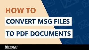 Convert MSG to PDF with Attachments to Print or Export Batch MSG Files