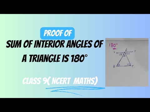 Sum of interior angles of a triangle is 180° chapter triangle ...