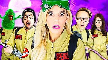 Giant Ghostbusters Game in Real Life to Trap Real Ghost! | Rebecca Zamolo