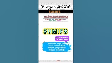 SUMIFS Function #excel #job #excelshortcuts #shortvideos #exceltricks #exceltips #viralvideo #Shorts