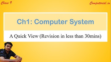A Quick View of Computer System || Revision in less than 30 minutes || Chapter 1 || Class 9