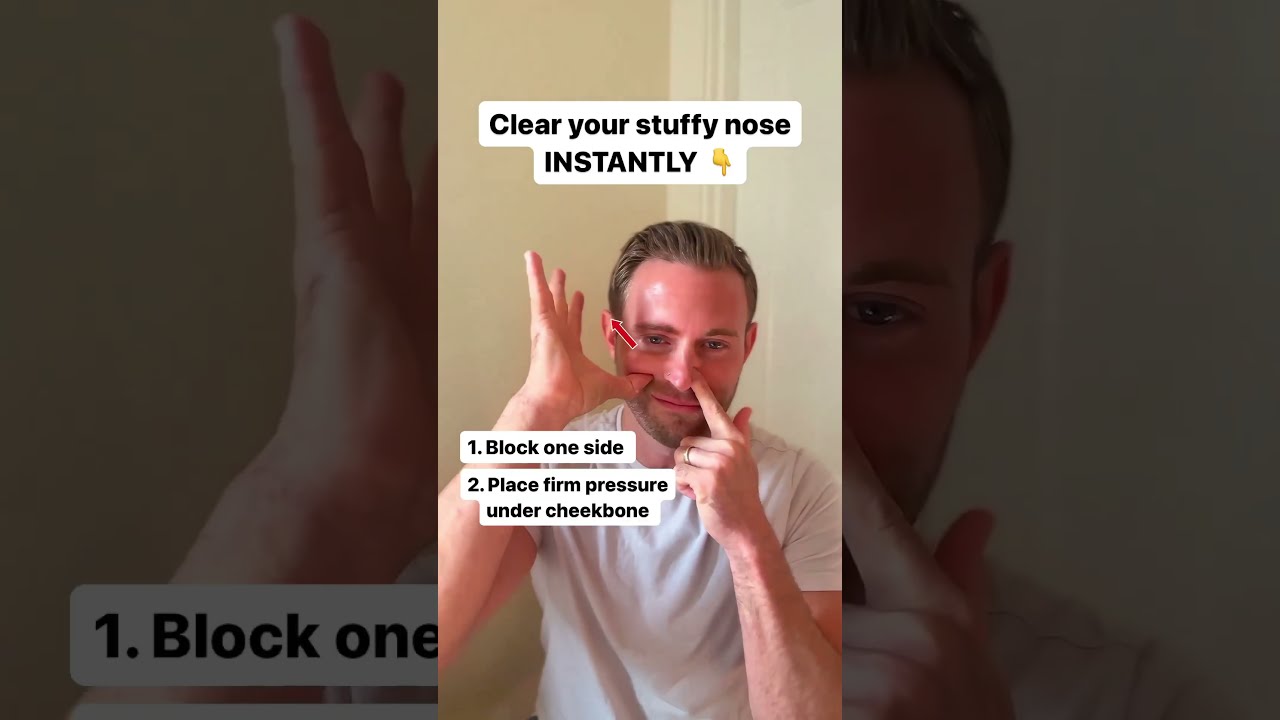 How To Clear Your Stuffy Nose INSTANTLY 