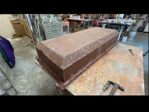 Building the custom sized holding tank with epoxy paint and fiberglass Part 2.
