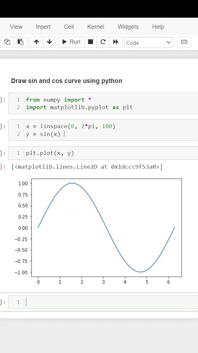 Draw sin and cos curve with python 🤯| Python Tutorial | #python #coding ...