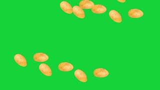 Falling Potato Green Screen Background Video Green Screen Animation Potato Rain