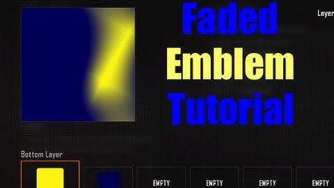 Black Ops 2 Faded Emblem Tutorial