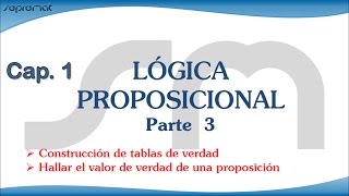 LÓGICA PROPOSICIONAL parte 3 (Construcción de tablas de verdad)