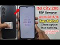 Itel city 200 Frp Remove Android 15/16 || Itel city 200 Google Account Remove New Update 2026
