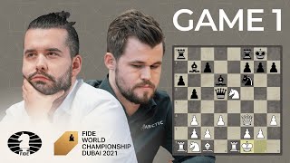 Carlsen earns Game 1 draw with Nepomniachtchi at World Chess Championship –  as it happened, World Chess Championship 2021