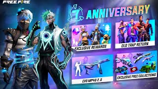 7th Anniversary Free Rewards🥳,Free Fire India | Free Fire New Event | Ff New Event