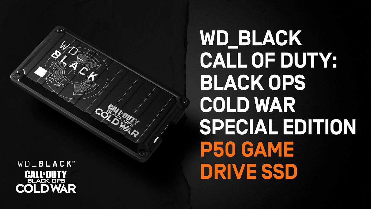 Wd Black Call Of Duty Black Ops Cold War Special Edition P50 Game Drive Ssd Youtube