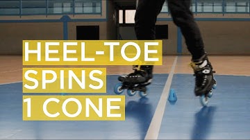 HOW TO SKATE TUTORIAL:  HEEL-TOE SPINS ON ONE ONE - LORENZO GUSLANDI