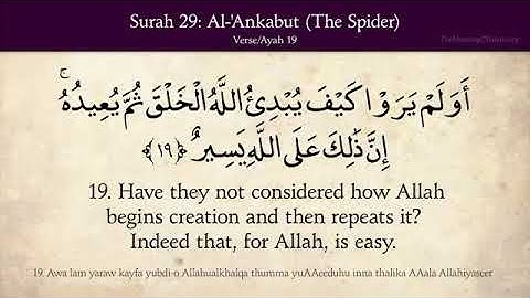 29 سورة العنكبوت Surat Al-‘Ankabut (The Spider)  Surah 29