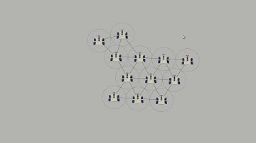 Automatic placement of a swarm of robots based on virtual angular forces