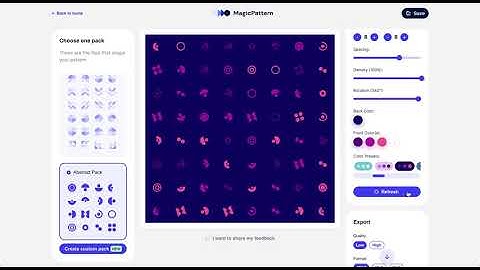 MagicPattern - The SVG background pattern generator 💫