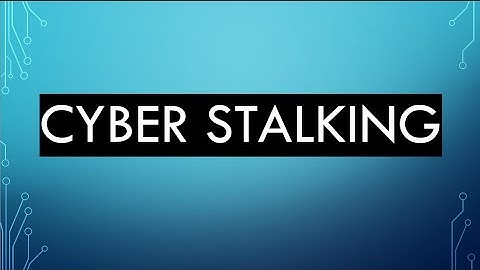 Cyber Stalking | What is Cyber Stalking in Hindi |Cyber Security and Laws| Cyber Stalking kya hai??
