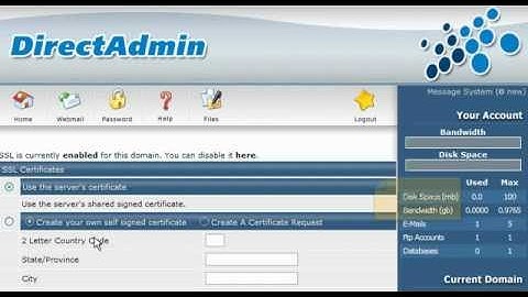 SSL certificaat installeren in DirectAdmin