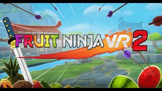 Fruit Ninja 2 VR  | Meta Oculus QUEST gameplay | silent review without commentary