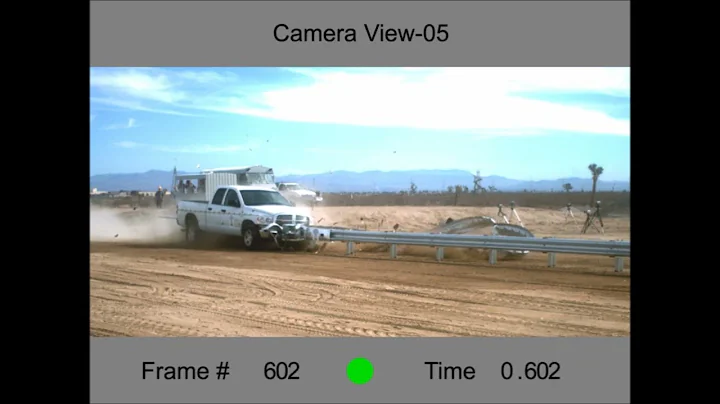 SIDE VIEW CRASH TESTING: MSKT  Guardrail End Terminal Test 3-31