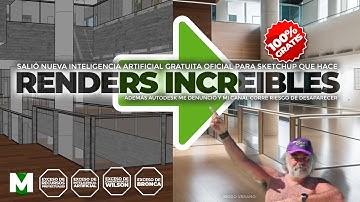🔴​GRATIS!  SketchUp RENDER con INTELIGENCIA ARTIFICIAL | ia renders nativos NUEVA EXTENSIÓN OFICIAL