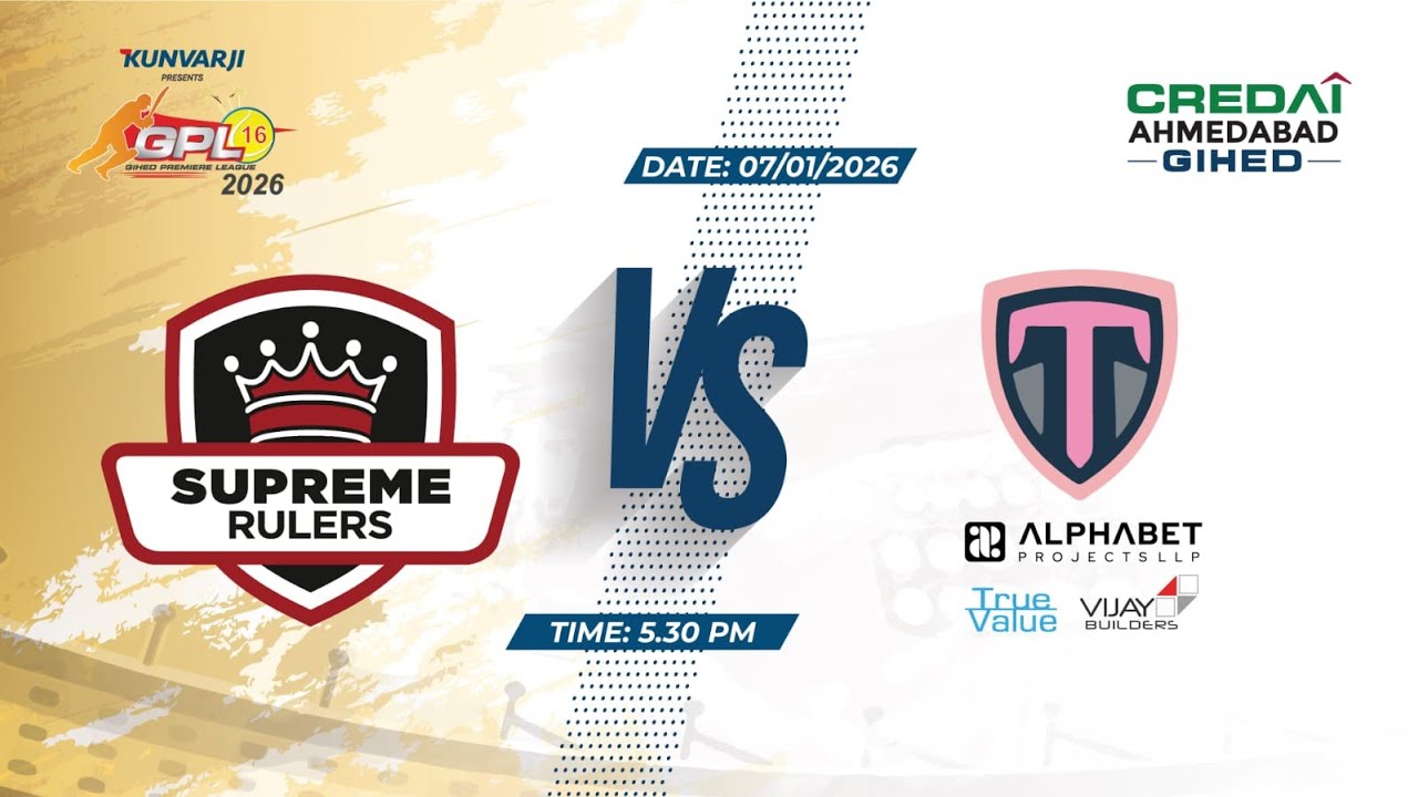 MATCH-18 || ALPHABET TRUEVALUE SIEERA vs SUPREME RULERS || KUNVARJI GIHED PREMIER LEAGUE-16