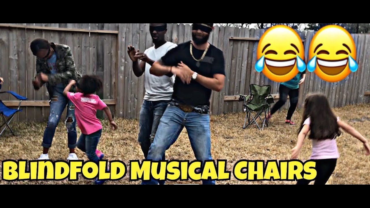 Blindfold Musical Chairs Challenge😂😂 YouTube