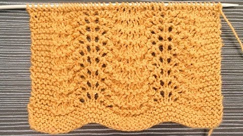 Knitting Pattern /Feather And Fan Stitch Pattern For Blanket/Shawl