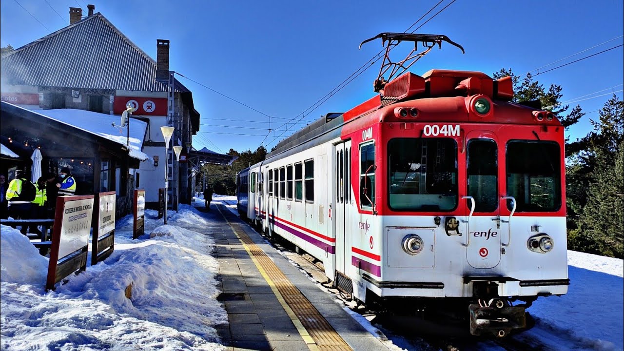 Ferrocarril Eléctrico Guadarrama 442 Tren de la Nieve C9 en Cotos + trayecto a Puerto de Navacerrada