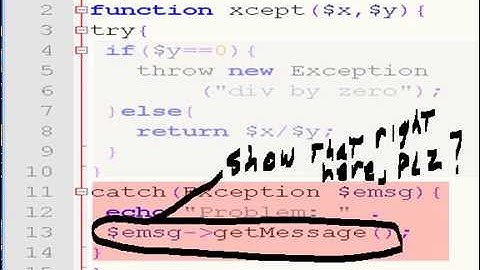 PHP Exceptions, Functions, Try & Catch