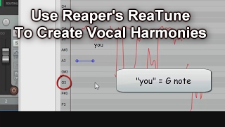 Using Reaper's ReaTune To Create Vocal Harmonies
