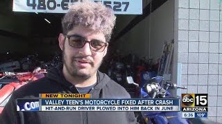 Autistic teen hit riding motorcycle gets his bike back