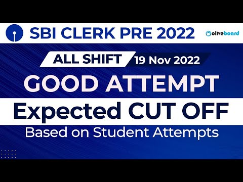 SBI Clerk Pre 2022 | 19 Nov All Shift Good Attempt | SBI Clerk Expected CUT OFF 2022 #sbiclerk2022