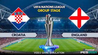 CROATIA vs ENGLAND - UEFA Nations League 2026 | Group Stage | Full Match All Goals | Simulation PES