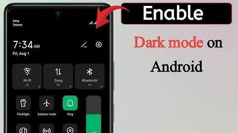 How to enable dark mode on Android phone 