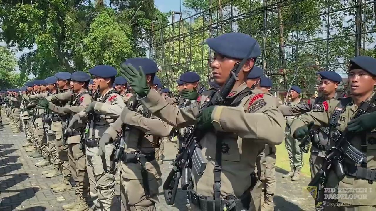 KESIAPAN BRIMOB IKUTI PARADE DAN DEFILE HUT BHAYANGKARA KE-78