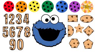 Cookie Monster Learn Colors, Shapes, and Numbers 1-10 | Educational Video for Toddlers and Preschool
