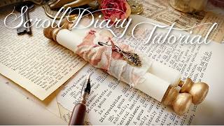 Antique Diary Scroll DIY 📜 NO-SEW Journal Tutorial ⚜️ Easy and Inexpensive Journal Idea