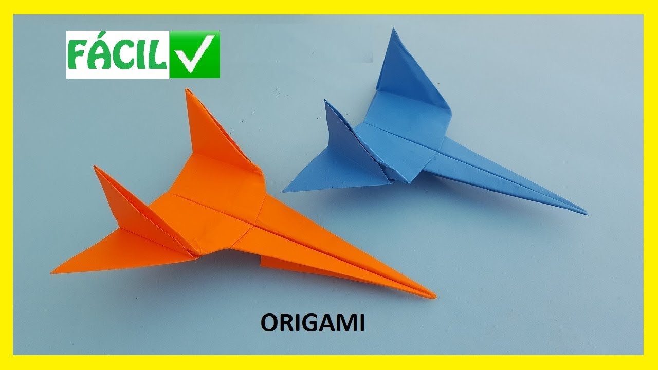 👉🏽 Cómo hacer un AVIÓN de papel FÁCIL Aviones de Origami PASO A PASO