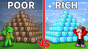 Mikey POOR vs JJ RICH Pyramid Race Survival Battle in Minecraft (Maizen)