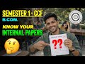 Know Your Tutorial Papers | Bcom Sem-1 CCF | Calcutta University