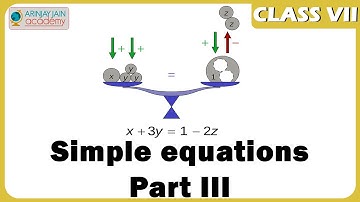 Simple equations Part III - Equations - Maths - Class 7/VII - ISCE,CBSE - NCERT