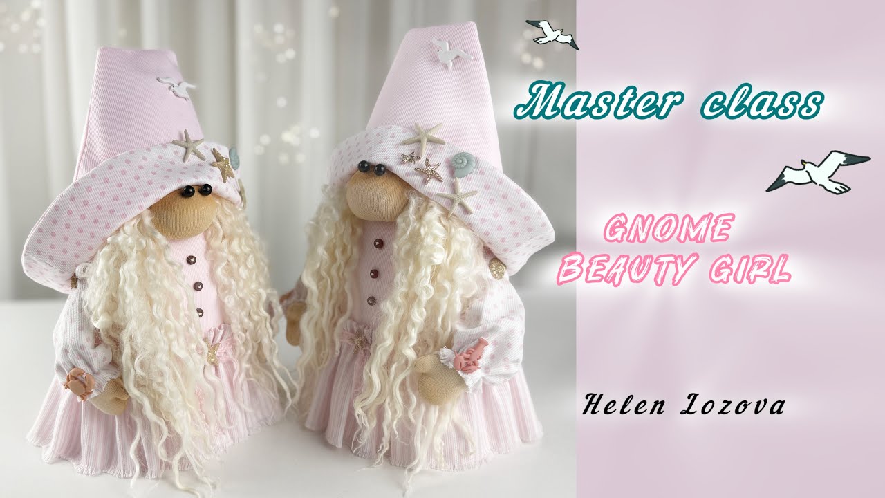 Gnome Beauty Girl. Scandinavian gnome. Girl gnome. Simple way. Beautiful gnome. Pattern Etsy