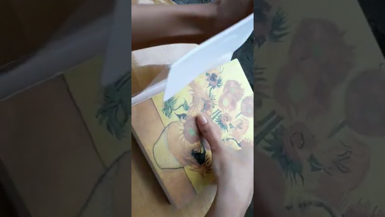 ASMR Unboxing | Van Gogh Themed sketch book | 