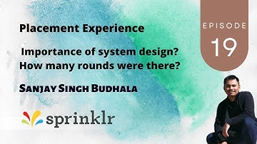 Cracking PDE role at Sprinklr| Importance of system design| Interview Experience| UpScale Talks