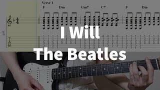 The Beatles - I Will Guitar Tabs