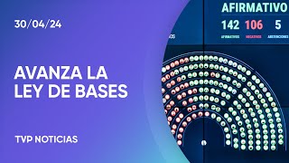 Ley de Bases: tras su aprobación en general, avanza la votación en particular