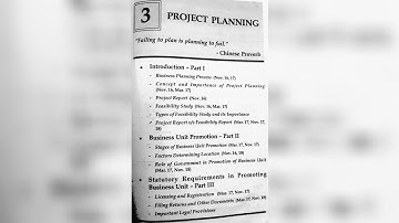 FYBCOM SEM-I | COMMERCE MANAN PRAKASHAN NOTES | MODULE:3 PROJECT PLANNING